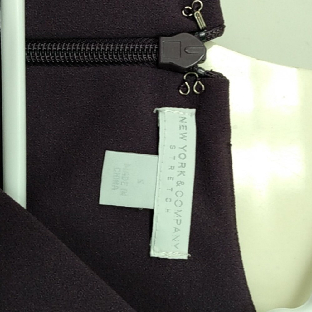 Deep purple cap sleeve sheath dress by NY&Co.streamline fit, size small - Picture 3 of 8